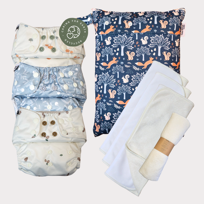 Startpaket Slim | Blöjskal/ Allt-i-ett blöja 3-15kg
