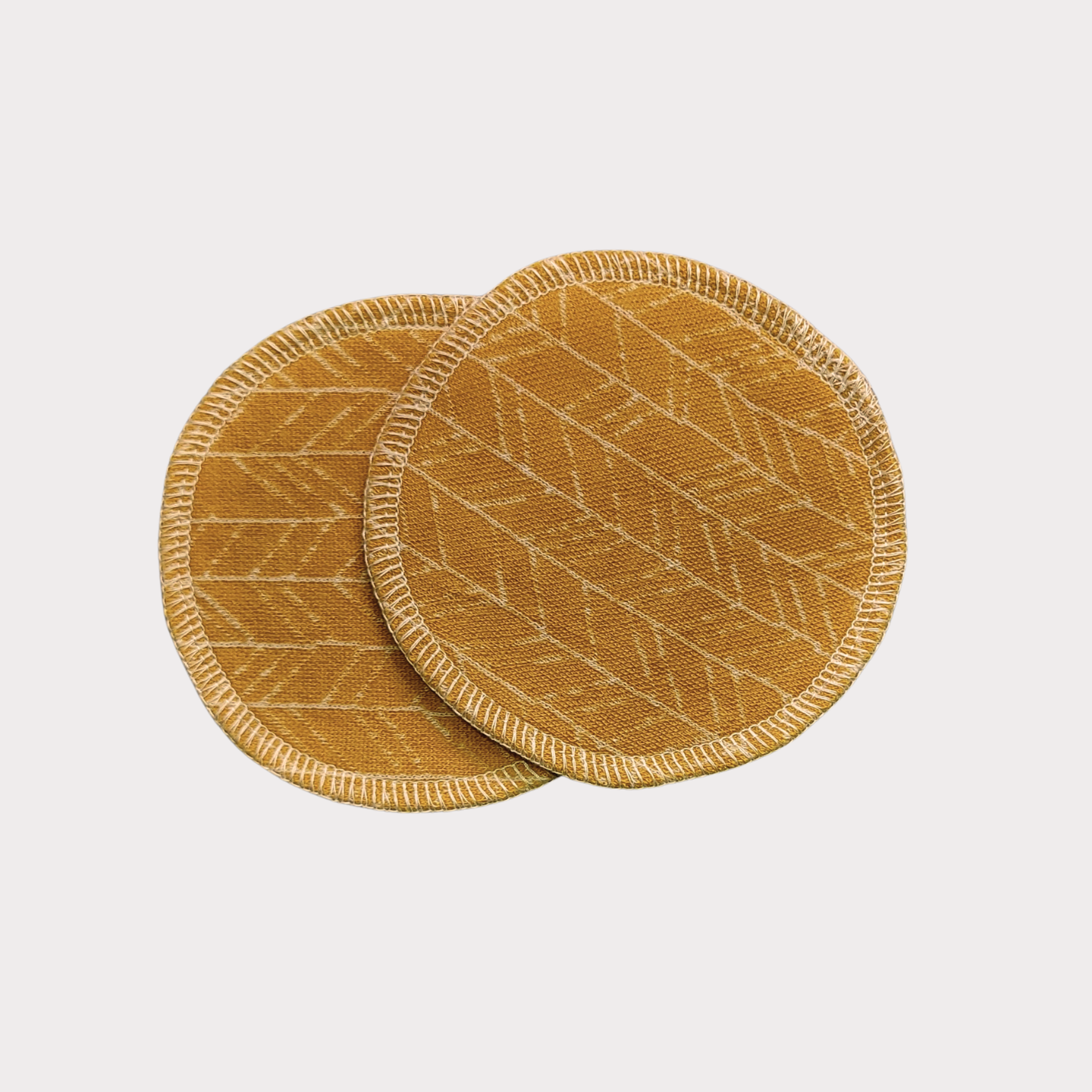 Amningsinlägg | Merinoull 2-pack - Ocra mönstrad - Intimvård