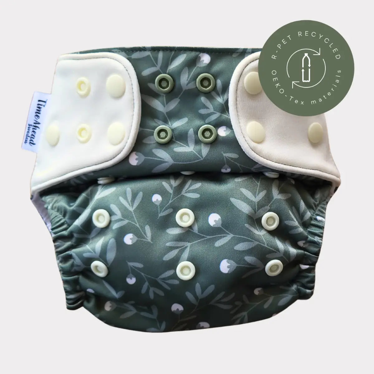 Blöjskal /Allt-i-ett Komfort | 5-17 kg - Humleblomster grön