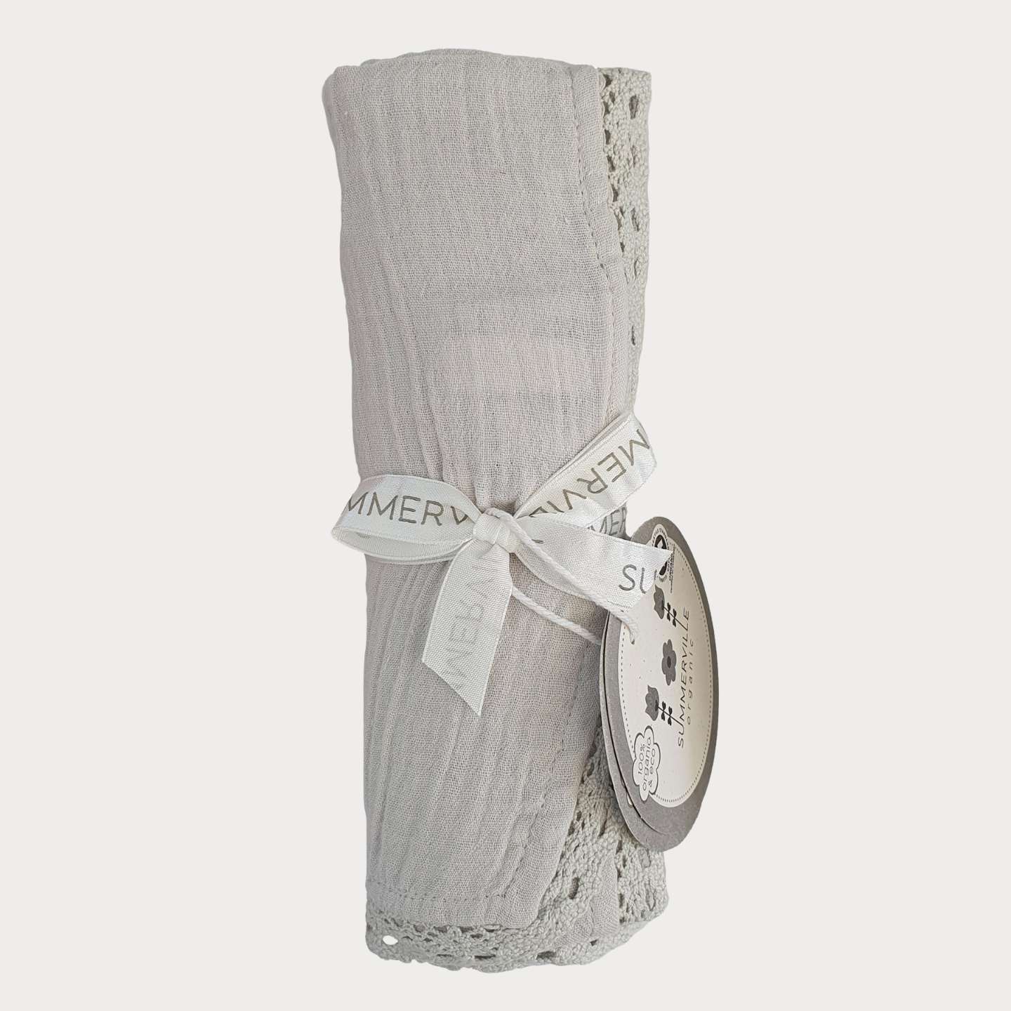 Krinklad filt lace GOTS Summerville organic - Grå - Hud &