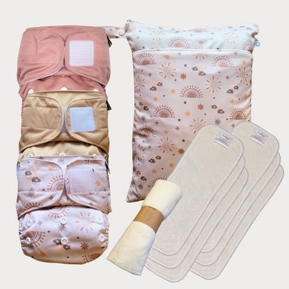 Startpaket Basic | Pocketblöja 4-16kg - Blush | Amber