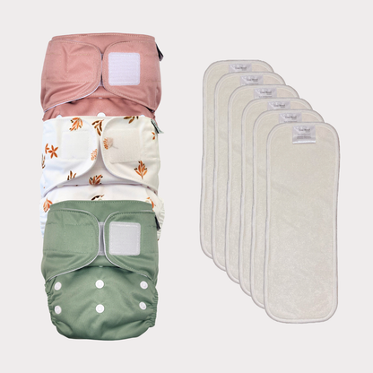 Startpaket Basic | Pocketblöja 4-16kg - Blush | Bukett