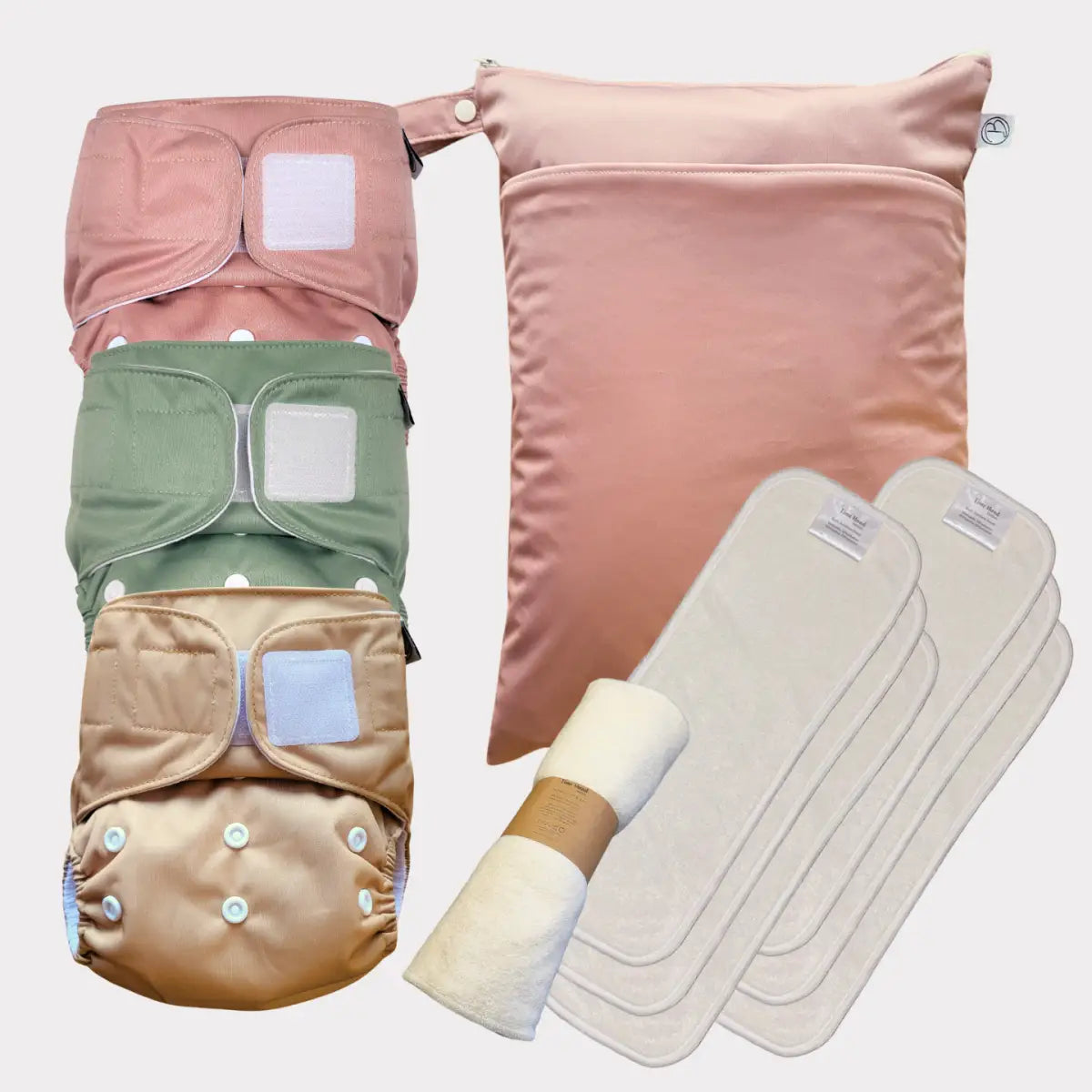 Startpaket Basic | Pocketblöja 4-16kg - Blush | Emerald