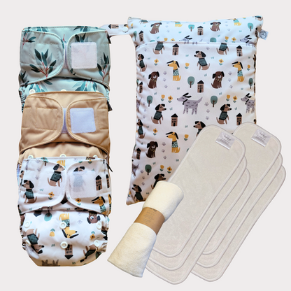 Startpaket Basic | Pocketblöja 4-16kg - Glänta | Amber