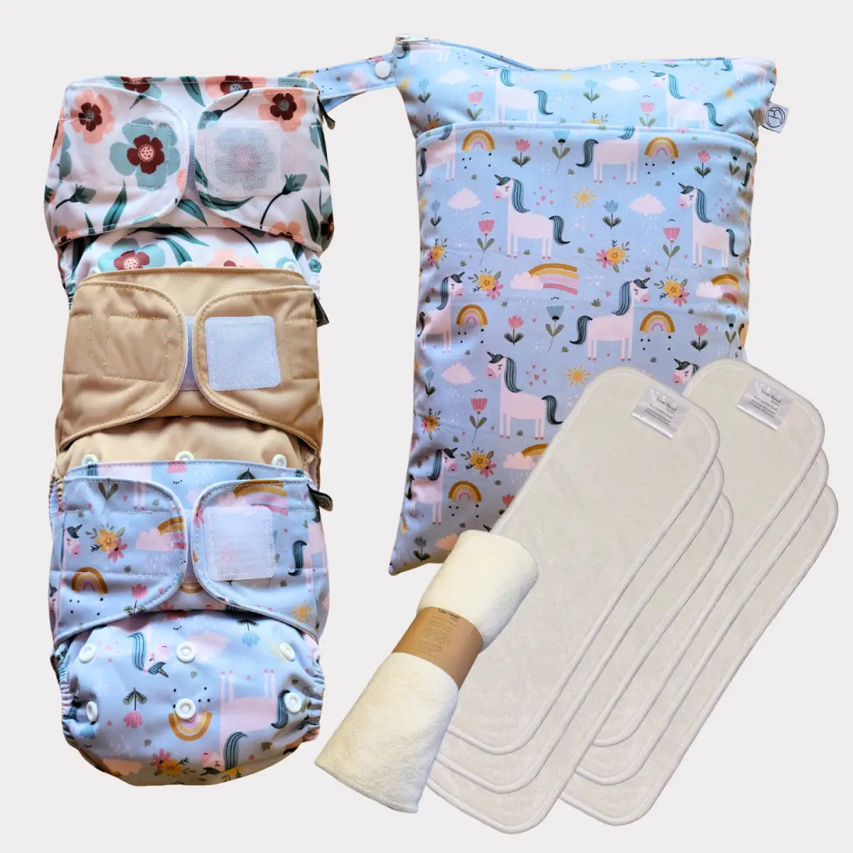 Startpaket Basic | Pocketblöja 4-16kg - Rosenflora | Amber