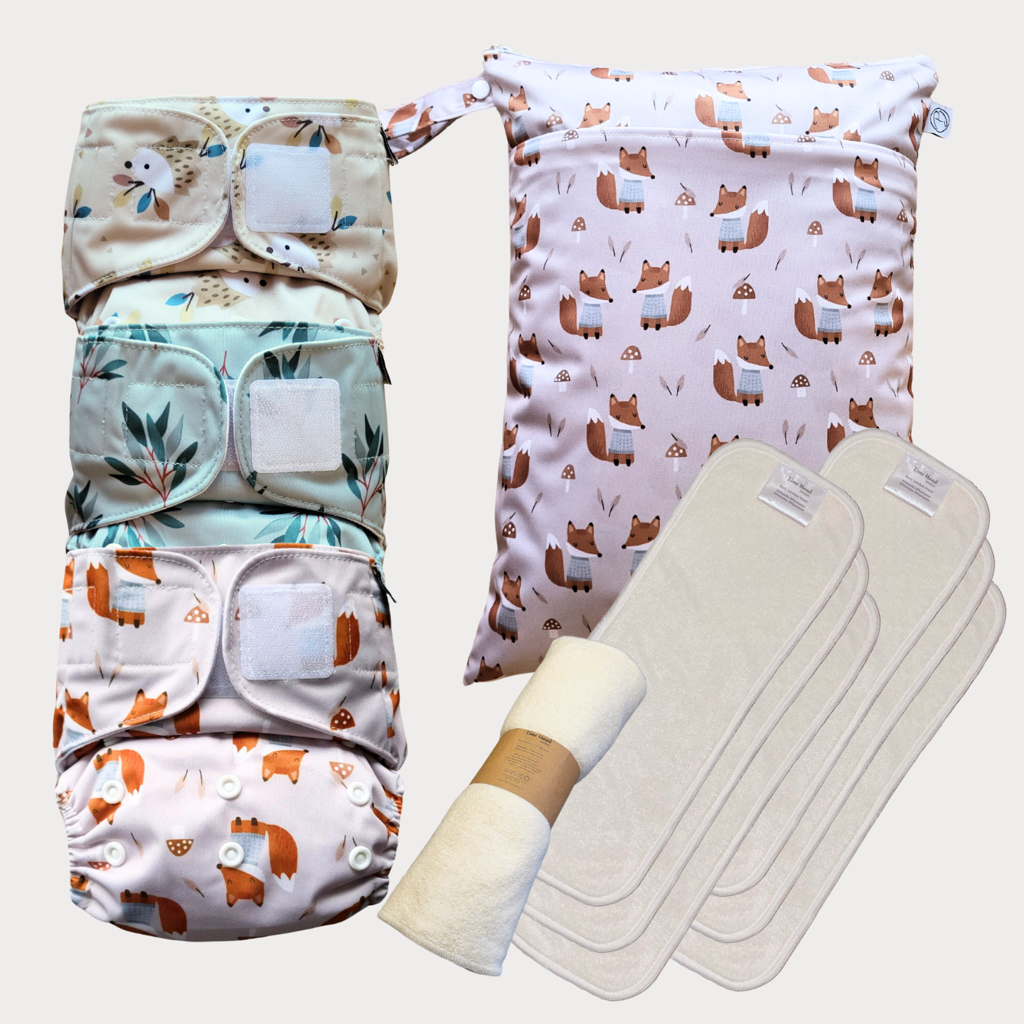 Startpaket Basic | Pocketblöja 4-16kg - Skogskott | Glänta