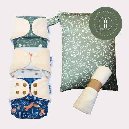 Startpaket | Nyfödd/ Allt-i-ett blöja 2-6kg - Humleblomster
