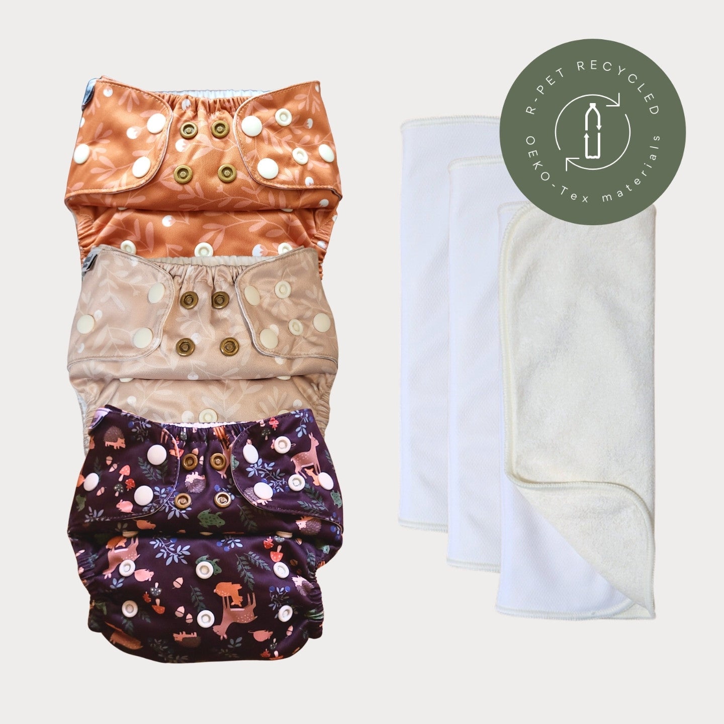 Startpaket Slim – Humleblomster koppar, Humleblomster beige och Skogsvrå