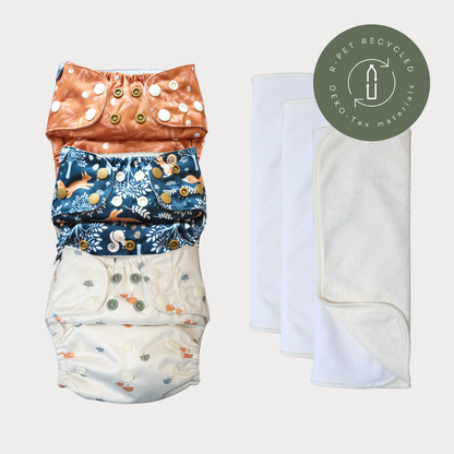 Startpaket Slim | Blöjskal/ Allt-i-ett blöja 3-15kg