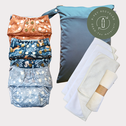 Startpaket Slim | Blöjskal/ Allt-i-ett blöja 3-15kg